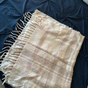 Elegant Cream and Tan Throw Wrap
